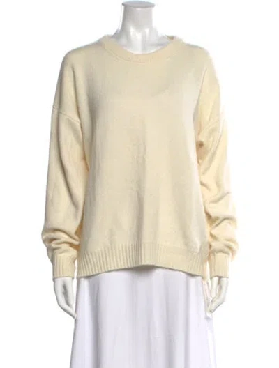 Pre-owned The Row Merino Wool Crew Neck Sweater In Neutrals