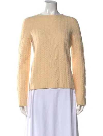 Pre-owned The Row Merino Wool Crew Neck Sweater In Neutrals