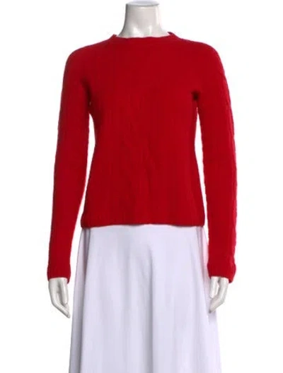 Pre-owned The Row Merino Wool Crew Neck Sweater In Red