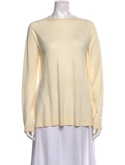 Pre-owned The Row Merino Wool Crew Neck Top In Neutral
