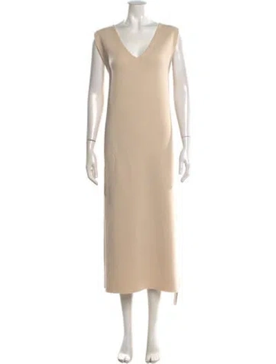 Pre-owned The Row Merino Wool Long Dress In Brown