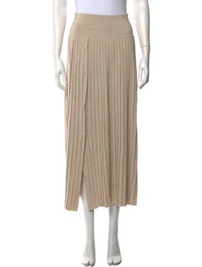Pre-owned The Row Merino Wool Midi Length Skirt In Neutral