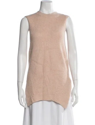Pre-owned The Row Merino Wool Mock Neck Sweater In Neutrals