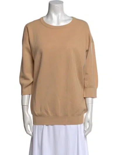 Pre-owned The Row Merino Wool Scoop Neck Sweater In Neutral