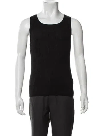 Pre-owned The Row Merino Wool Scoop Neck Tank In Black