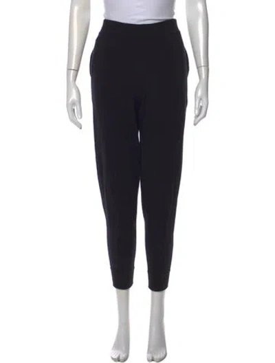 Pre-owned The Row Merino Wool Straight Leg Pants In Black