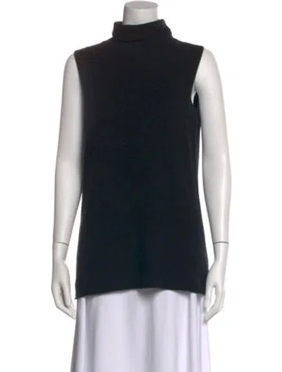 Pre-owned The Row Merino Wool Turtleneck Sweater In Black