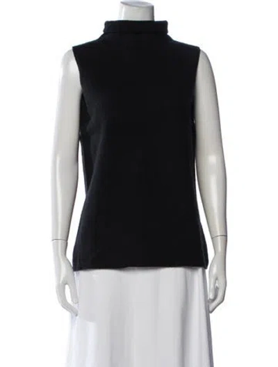 Pre-owned The Row Merino Wool Turtleneck Sweater In Black
