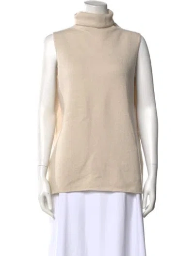 Pre-owned The Row Merino Wool Turtleneck Sweater In Neutral