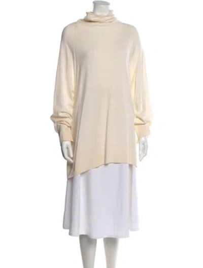 Pre-owned The Row Merino Wool Turtleneck Sweater In Neutral
