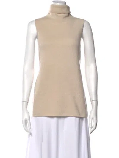 Pre-owned The Row Merino Wool Turtleneck Sweater In Neutrals