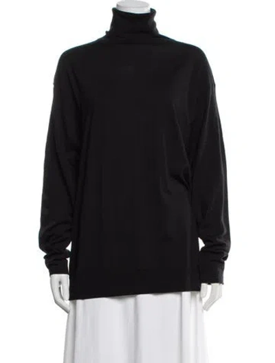 Pre-owned The Row Merino Wool Turtleneck Sweater W/ Tags In Black