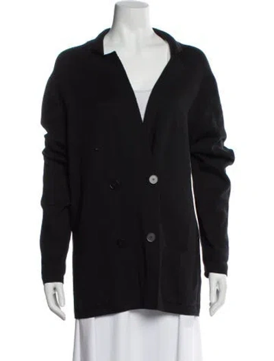 Pre-owned The Row Merino Wool V-neck Sweater In Gray