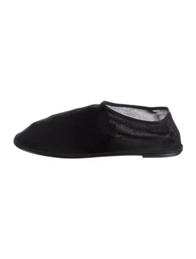 Pre-owned The Row Mesh Ballet Flats In Black