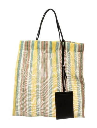 Pre-owned The Row Mesh Barn Tote Mini In Neutral