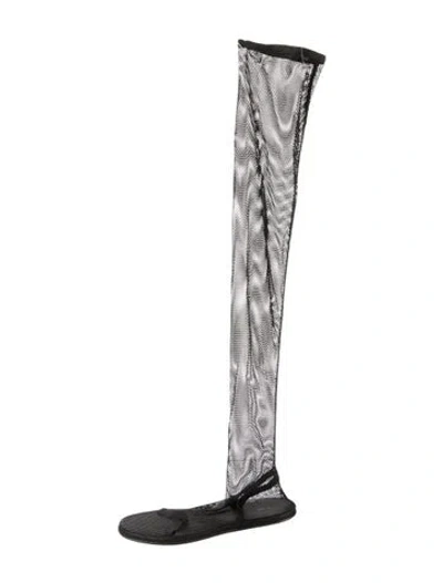 Pre-owned The Row Mesh Flats In Black