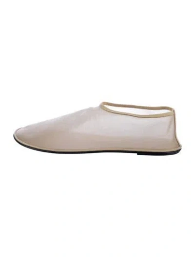 Pre-owned The Row Mesh Flats In Neutrals