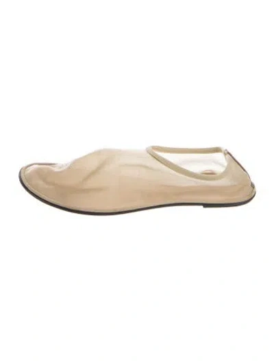 Pre-owned The Row Mesh Mules In Neutral