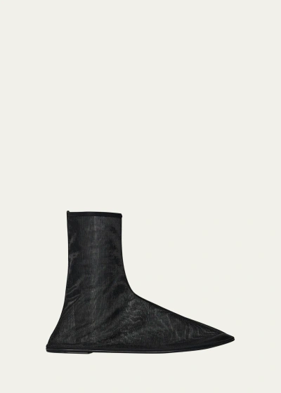 The Row Mesh Sock Ankle Boots In Black
