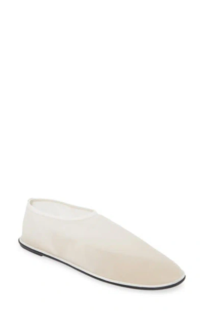 The Row Sheer Sock Nylon Flats In Ivory