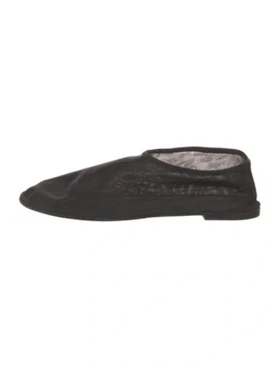 Pre-owned The Row Mesh Sock Mesh Ballet Flats In Black