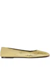 The Row Metallic-effect Ballet Flats