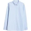The Row Metis Cotton Poplin Shirt In Steel Blue