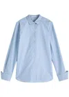 The Row Metis Cotton-poplin Shirt In Blue