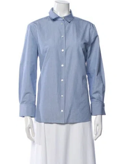 Pre-owned The Row 'metis' Long Sleeve Button-up Top In Multi