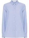 The Row Metis Cotton Poplin Shirt In Sbl Blue