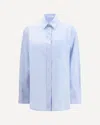 The Row Metis Cotton Poplin Shirt In Blue