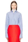 The Row Sisilia Long-sleeved Shirt In Steel Blue