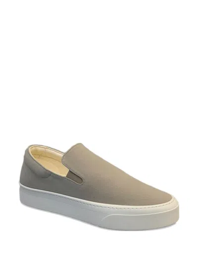 The Row Mh Cotton Slip On Sneakers In White