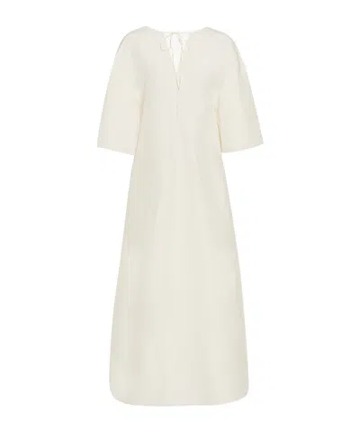 The Row Mia Dress In Silk In White