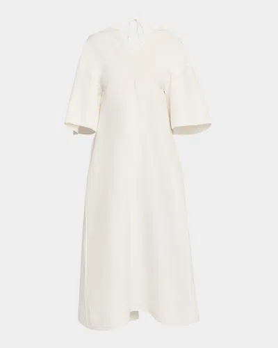 The Row Mia Silk A-line Dress In White