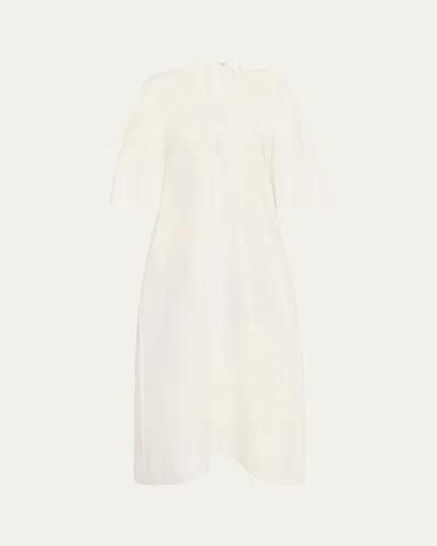 The Row Mia Silk A-line Dress In White