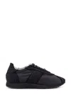 The Row Mica Nylon Sneakers With Fabric Inserts In Black
