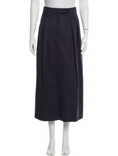 Pre-owned The Row Michelet Skirt Midi Length Skirt In Blue