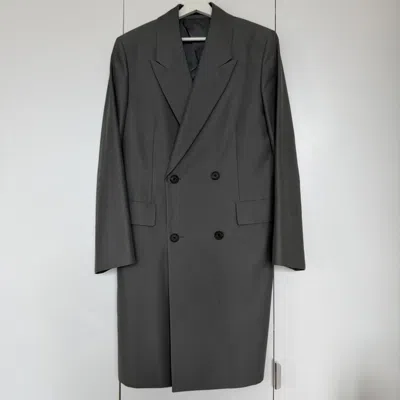 Pre-owned The Row Mickey Double-breasted Coat In Gray Us 40