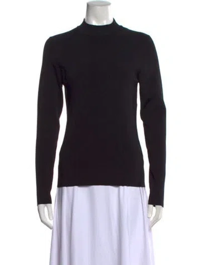 Pre-owned The Row Middi Mock Neck Sweater In Black