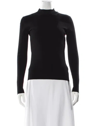 Pre-owned The Row Middi Sweater Mock Neck Sweater In Black