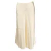 The Row Midi Flared Skirt In Cream Silk