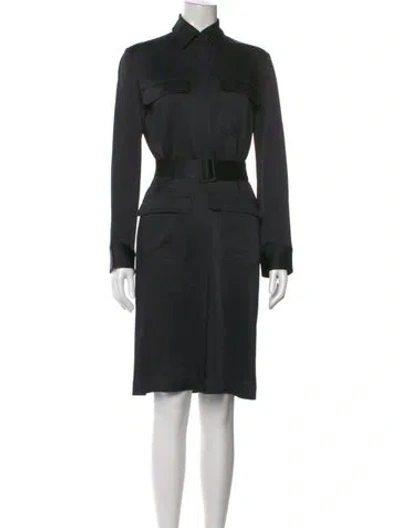 Pre-owned The Row Midi Length Dress In Black