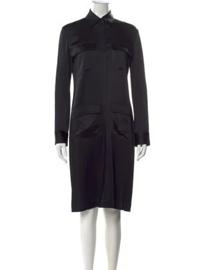 Pre-owned The Row Midi Length Dress In Black