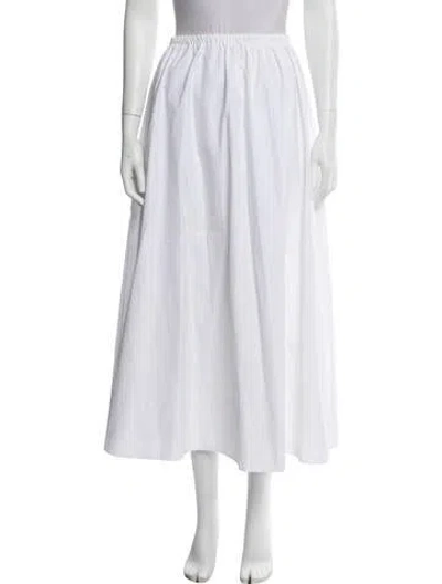 Pre-owned The Row Midi Length Skirt In White