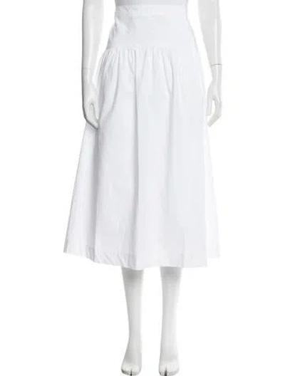 Pre-owned The Row Midi Length Skirt In White