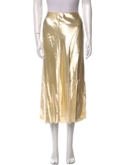 Pre-owned The Row Midi Length Skirt In Yellow
