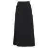 The Row Midi Skirt In Black Viscose In Black
