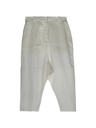 Pre-owned The Row Mid-length Trousers In White