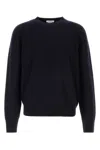 The Row Dark Navy Solid Sweater In Black